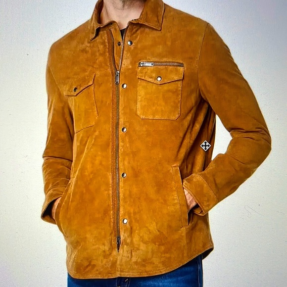 John Varvatos Shillong light suede jacket - Picture 1 of 12